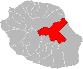 Poziția localității Cantonul Saint-Benoît-1