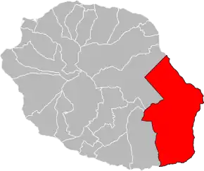 Poziția localității Cantonul Saint-Benoît-2