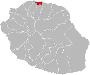 Poziția localității Cantonul Saint-Denis-1