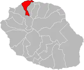 Poziția localității Cantonul Saint-Denis-2