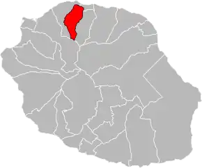 Poziția localității Cantonul Saint-Denis-3