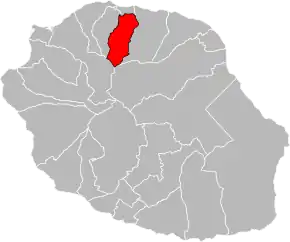 Poziția localității Cantonul Saint-Denis-4