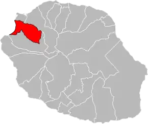 Poziția localității Cantonul Saint-Paul-1