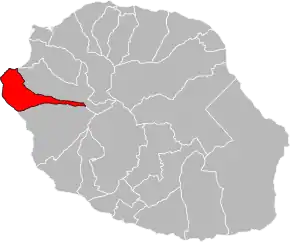 Poziția localității Cantonul Saint-Paul-3