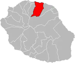 Poziția localității Cantonul Sainte-Marie