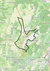 Poziția localității La Rochepot