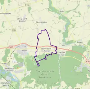 Poziția localității La Rue-Saint-Pierre