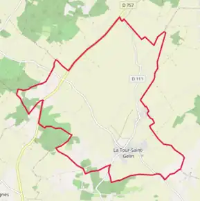 Poziția localității La Tour-Saint-Gelin