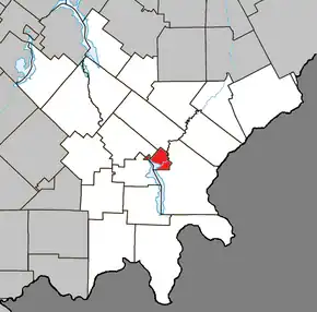 Poziția localității Lac-Mégantic