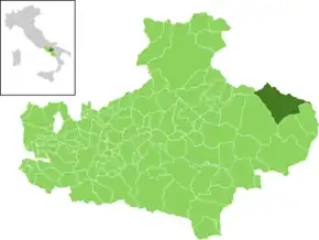 Poziția localității Lacedonia