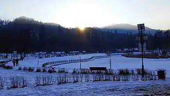 Lacul Noua în anul 2015, iarna