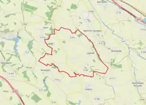 Poziția localității Lagarde