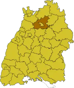 Poziția regiunii Districtul rural Heilbronn