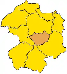 Poziția  Borchen pe harta districtului Paderborn