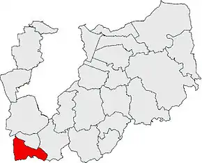 Poziția  Alsbach-Hähnlein pe harta districtului Darmstadt-Dieburg