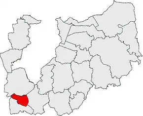 Poziția Bickenbach pe harta districtului Darmstadt-Dieburg