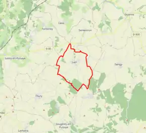 Poziția localității Lain