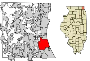 Poziția localității Lake Forest