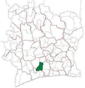 Poziția localității Lakota