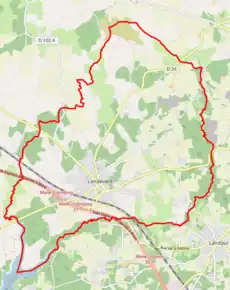 Poziția localității Landévant