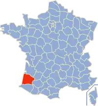 Poziția regiunii Landes