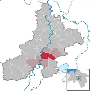 Poziția  Landesbergen pe harta districtului Nienburg/Weser