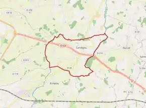 Poziția localității Landigou