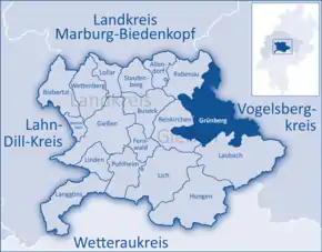 Poziția localității Grünberg