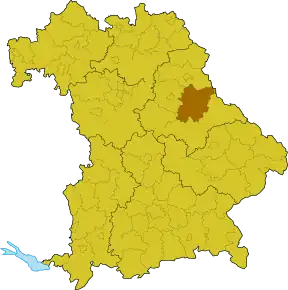 Poziția regiunii Districtul Schwandorf