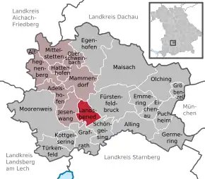 Poziția localității Landsberied