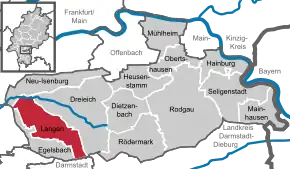 Poziția localității Langen (Hessen)
