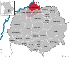 Poziția  Langenpreising pe harta districtului Erding
