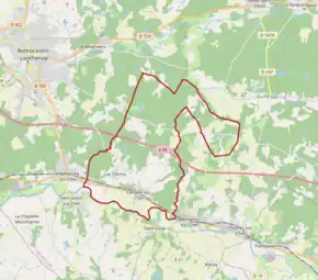 Poziția localității Langon