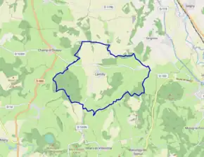 Poziția localității Lantilly