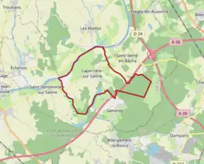 Poziția localității Laperrière-sur-Saône