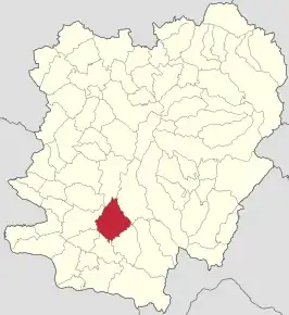 Amplasarea în cadrul județului