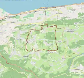 Poziția localității Larringes