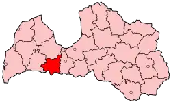 Poziția regiunii Dobeles rajons