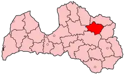 Poziția regiunii Gulbenes rajons