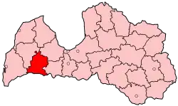 Poziția regiunii Saldus rajons