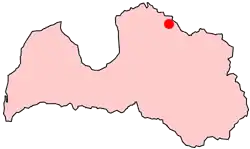 Poziția localității Valka