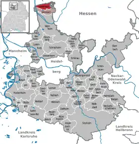 Poziția localității Laudenbach