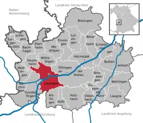 Poziția localității Lauingen