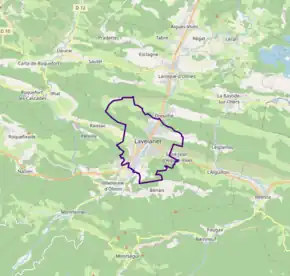 Poziția localității Lavelanet