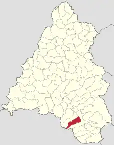 Localizare în cadrul județului