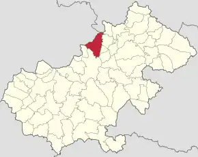 Localizare în cadrul județului