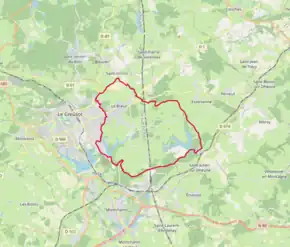 Poziția localității Le Breuil