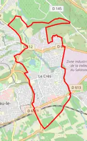 Poziția localității Le Crès
