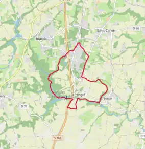 Poziția localității Le Hinglé