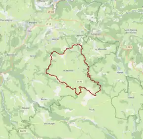 Poziția localității Le Monteil